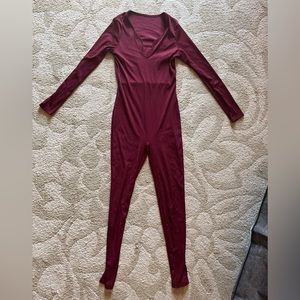 burgundy bodysuit